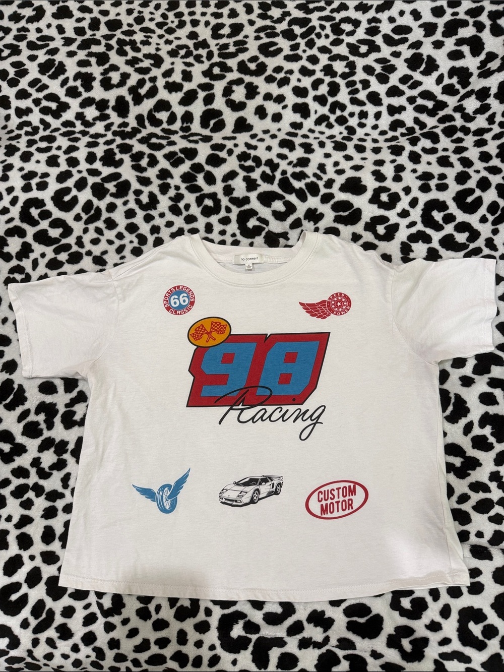 Kids White '98 Racing Graphic Tee - Unbranded
